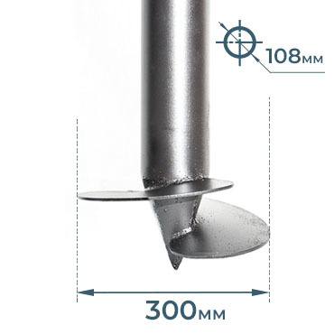 Винтовые столбы для заборов СВС-108х3000